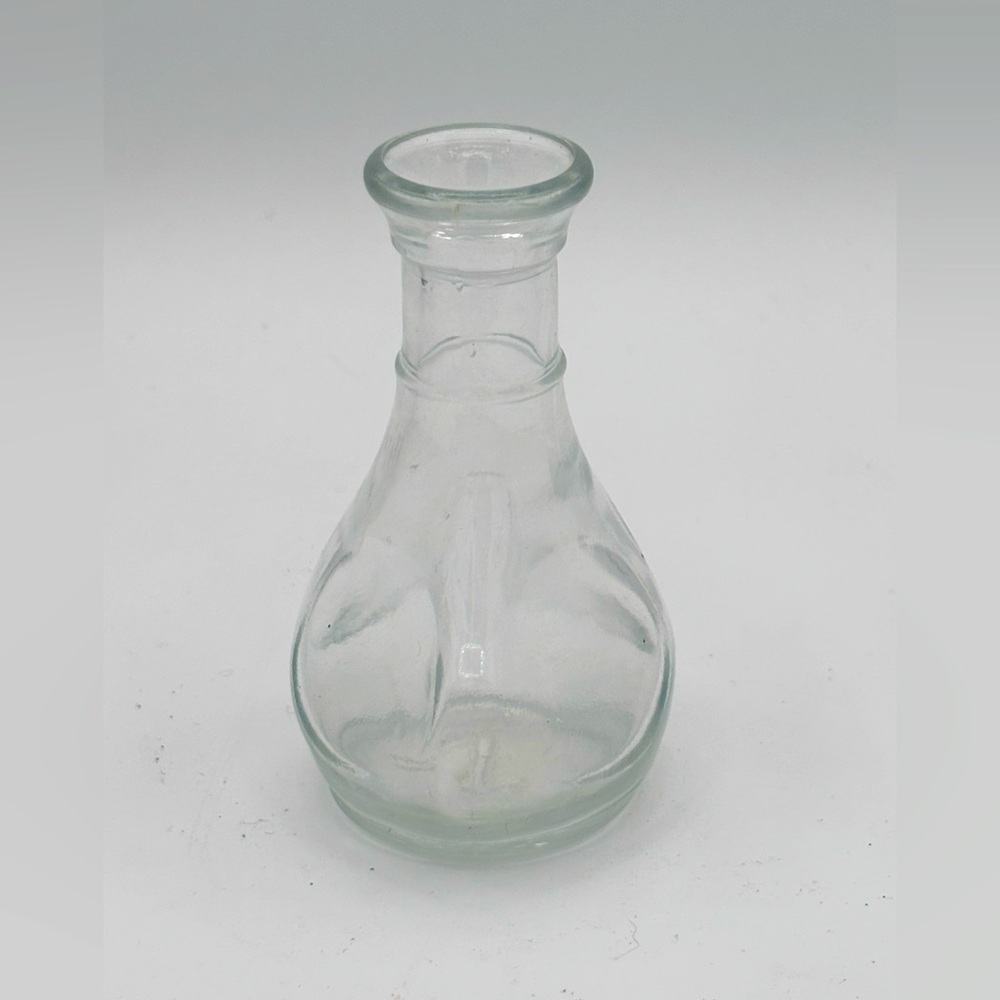 Vintage Libbey Pinched Glass 3 1/2" Bud Vase Jar Clear c1930's Collectible